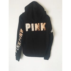 VS PINK FULL ZIP BLING HOODIE